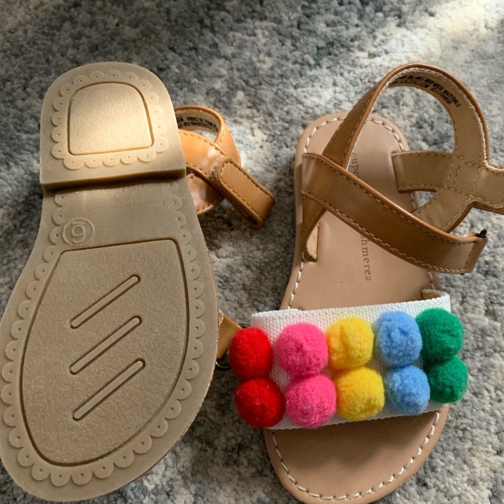 Colorful Pom-Pom Kids Sandals